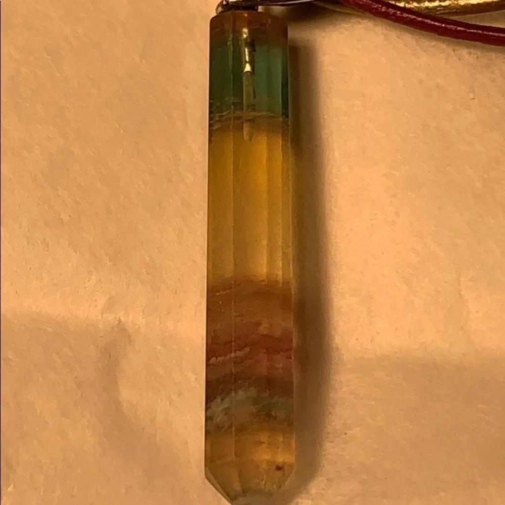 Sterling silver Tourmaline/Ametrine(?)earrings/necklace set - Picture 3 of 16